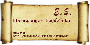 Ebenspanger Sugárka névjegykártya